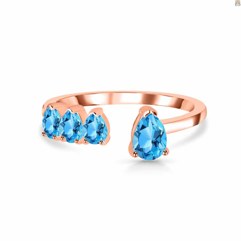 Swiss Blue Topaz Ring SBTZ-RDR-2769.