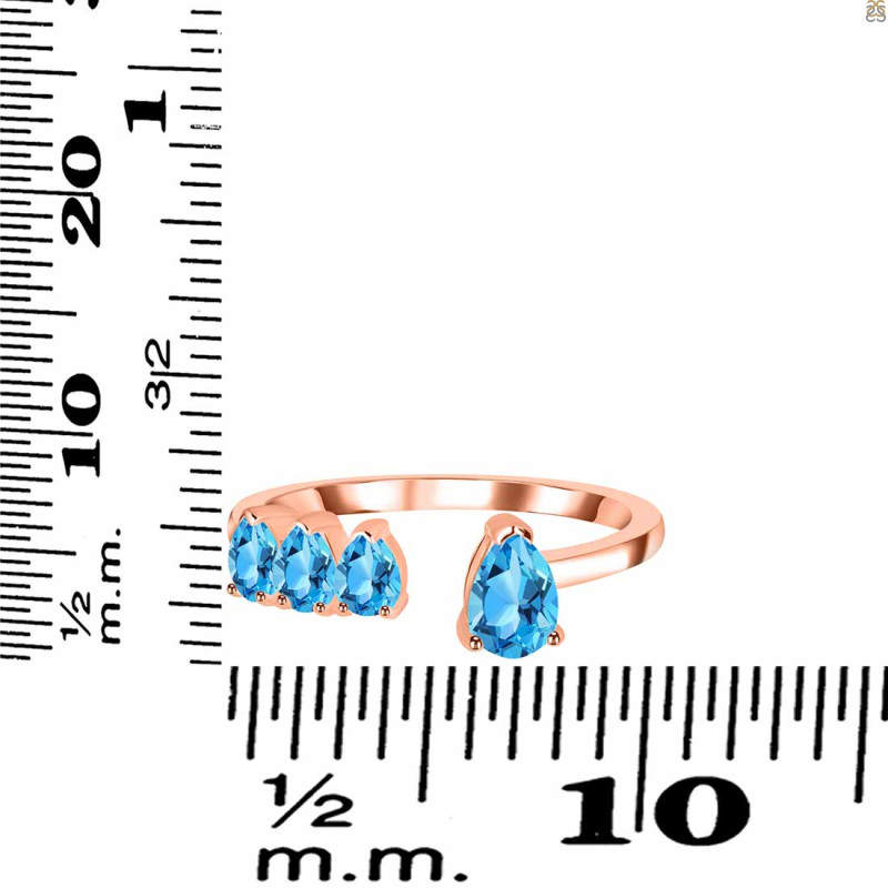 Swiss Blue Topaz Ring SBTZ-RDR-2769.