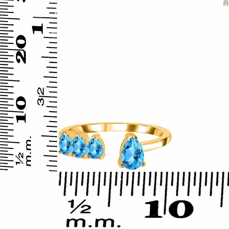 Swiss Blue Topaz Ring SBTZ-RDR-2769.