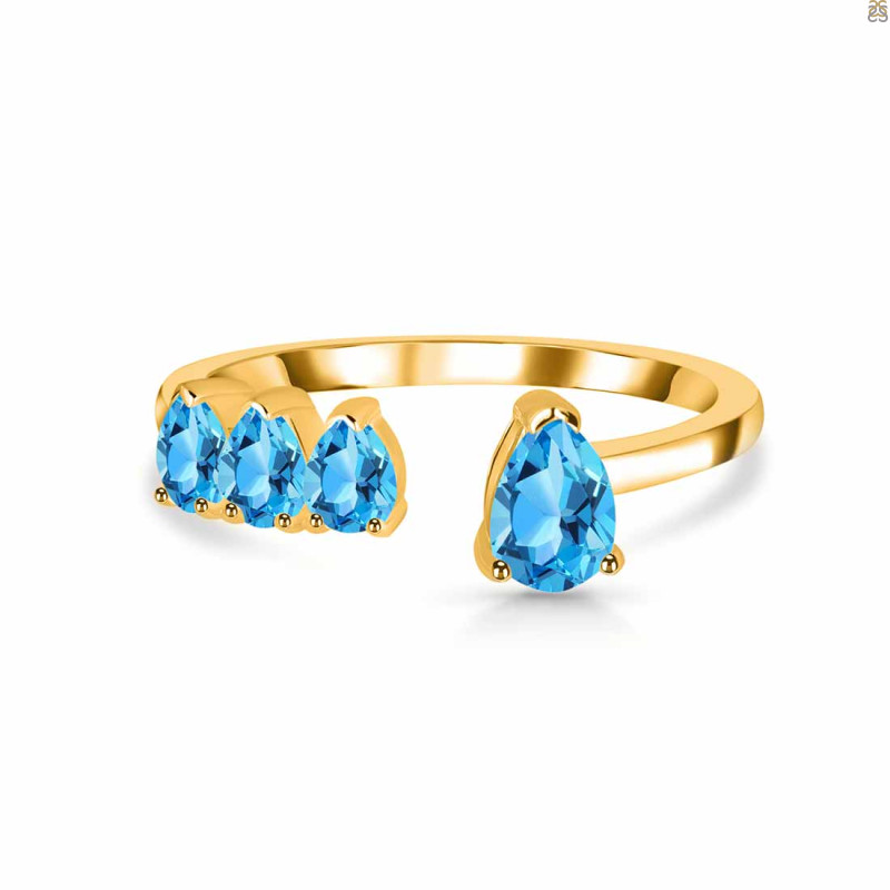 Swiss Blue Topaz Ring SBTZ-RDR-2769.