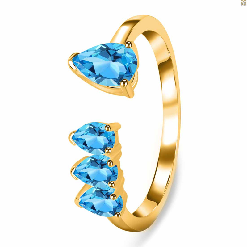 Swiss Blue Topaz Ring SBTZ-RDR-2769.