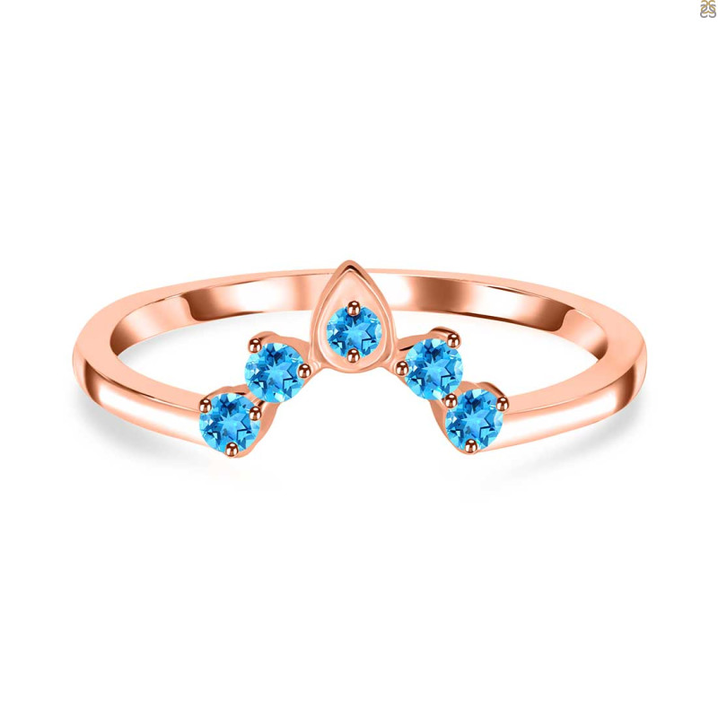 Swiss Blue Topaz Ring SBTZ-RR-274.