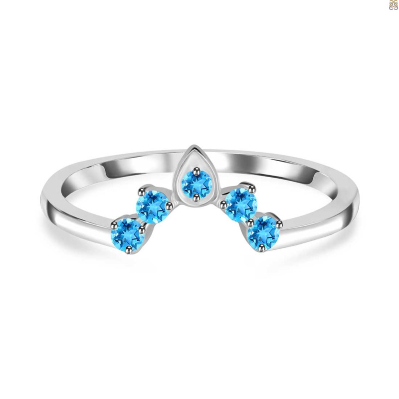Swiss Blue Topaz Ring SBTZ-RR-274.