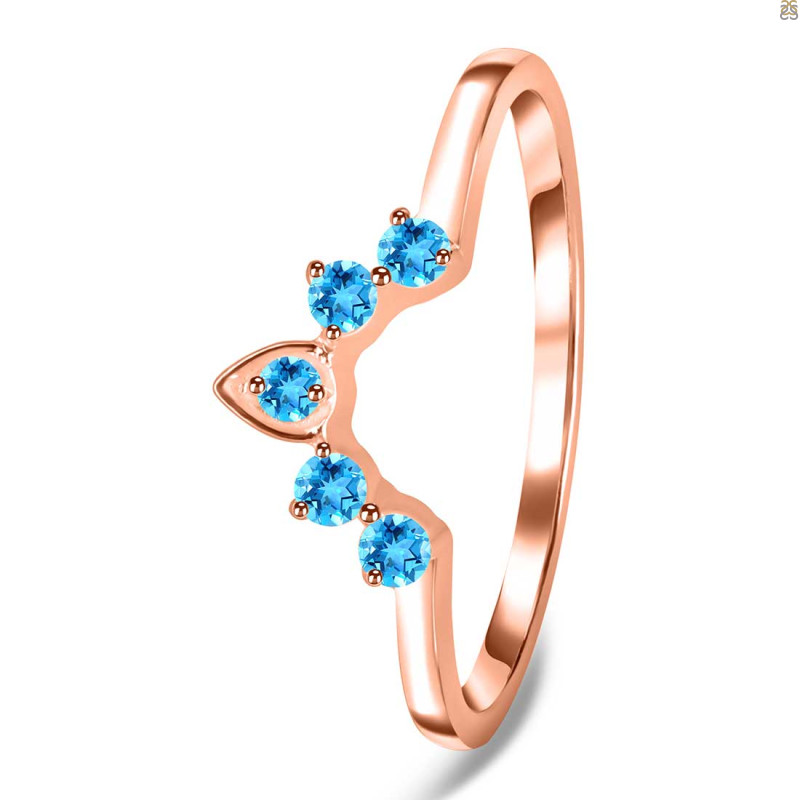 Swiss Blue Topaz Ring SBTZ-RR-274.