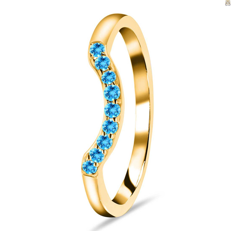 Swiss Blue Topaz Ring SBTZ-RR-322.