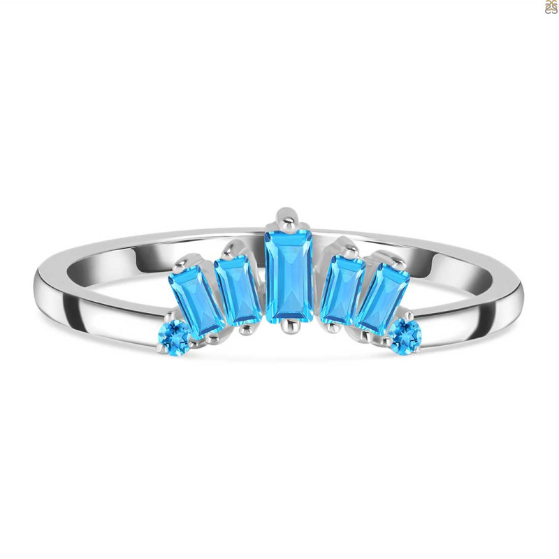 Swiss Blue Topaz Ring SBTZ-RR-324.
