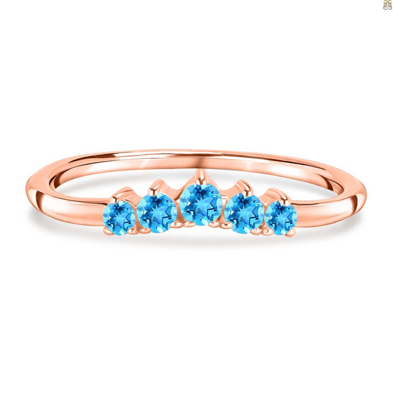 Swiss Blue Topaz Ring SBTZ-RR-326.