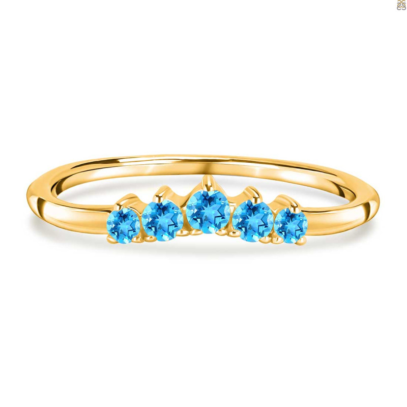 Swiss Blue Topaz Ring SBTZ-RR-326.