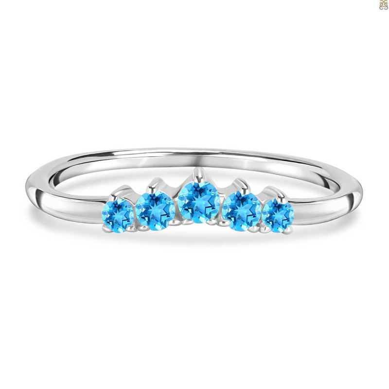 Swiss Blue Topaz Ring SBTZ-RR-326.