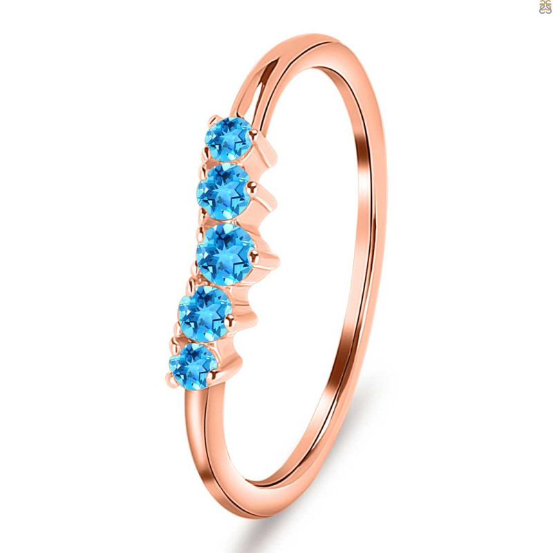 Swiss Blue Topaz Ring SBTZ-RR-326.