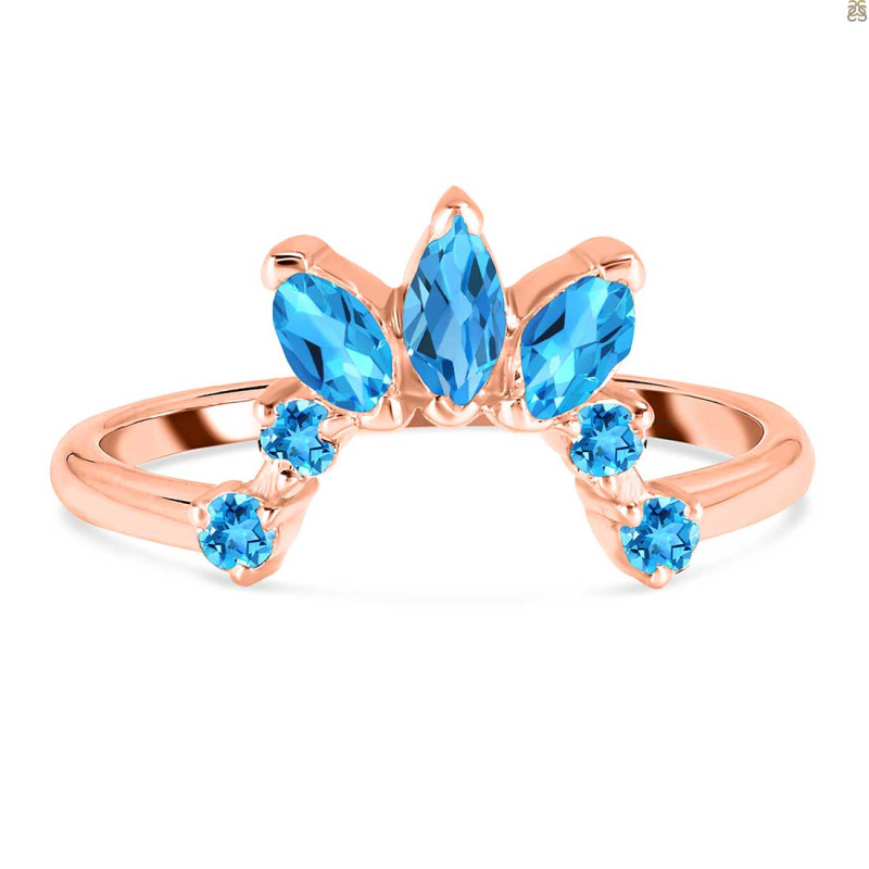 Swiss Blue Topaz Ring SBTZ-RR-378.