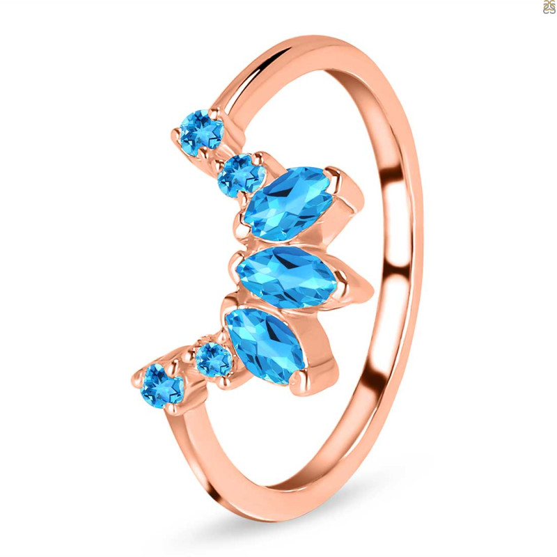 Swiss Blue Topaz Ring SBTZ-RR-378.