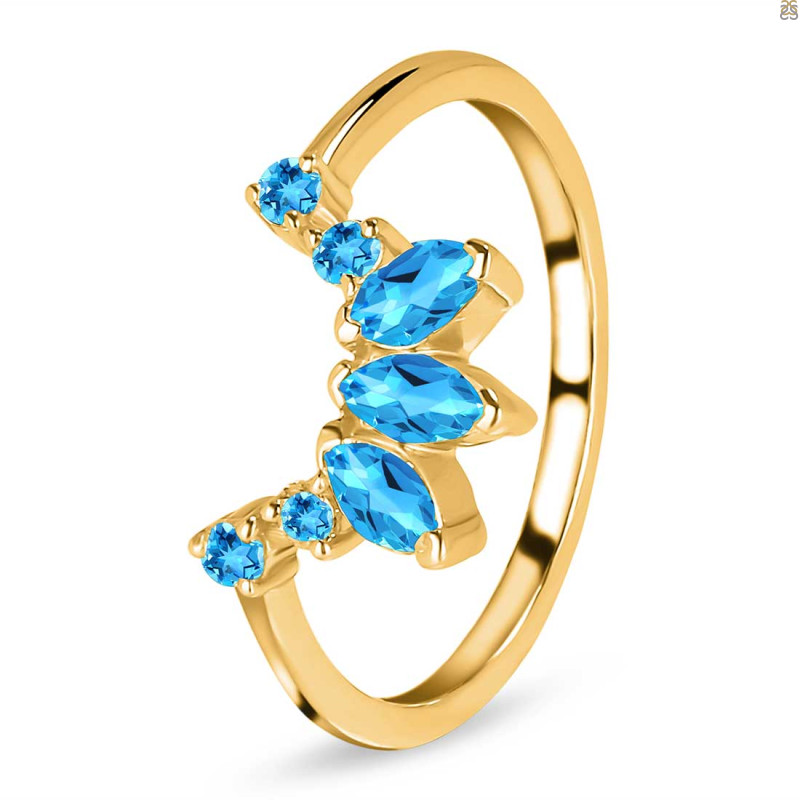 Swiss Blue Topaz Ring SBTZ-RR-378.