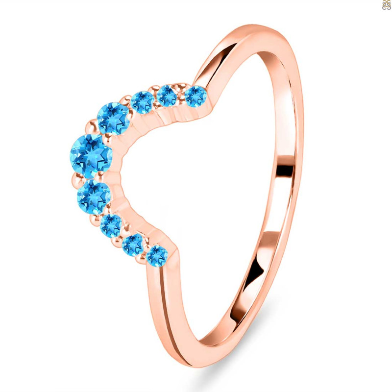 Swiss Blue Topaz Ring SBTZ-RR-390.