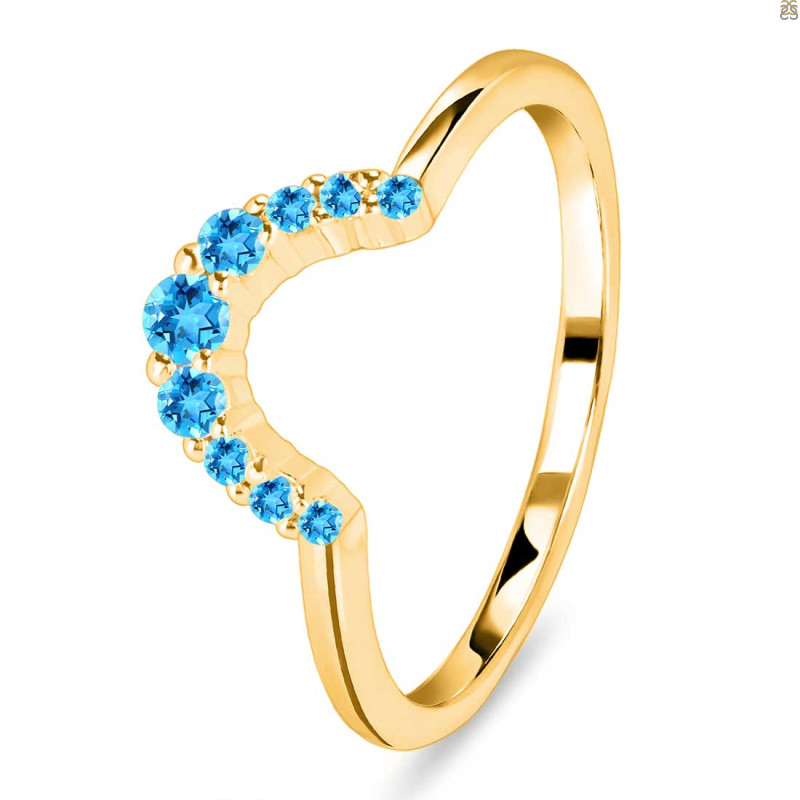 Swiss Blue Topaz Ring SBTZ-RR-390.