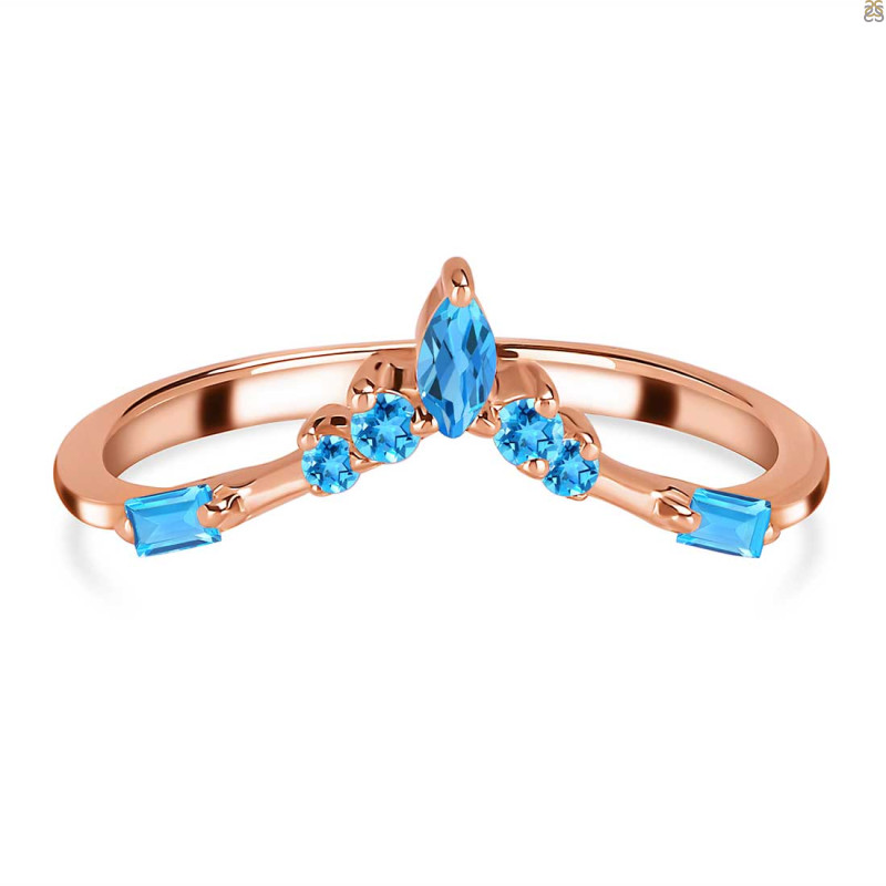 Swiss Blue Topaz Ring SBTZ-RR-408.