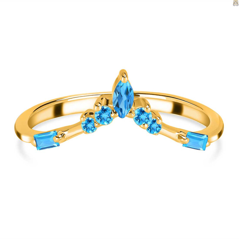 Swiss Blue Topaz Ring SBTZ-RR-408.