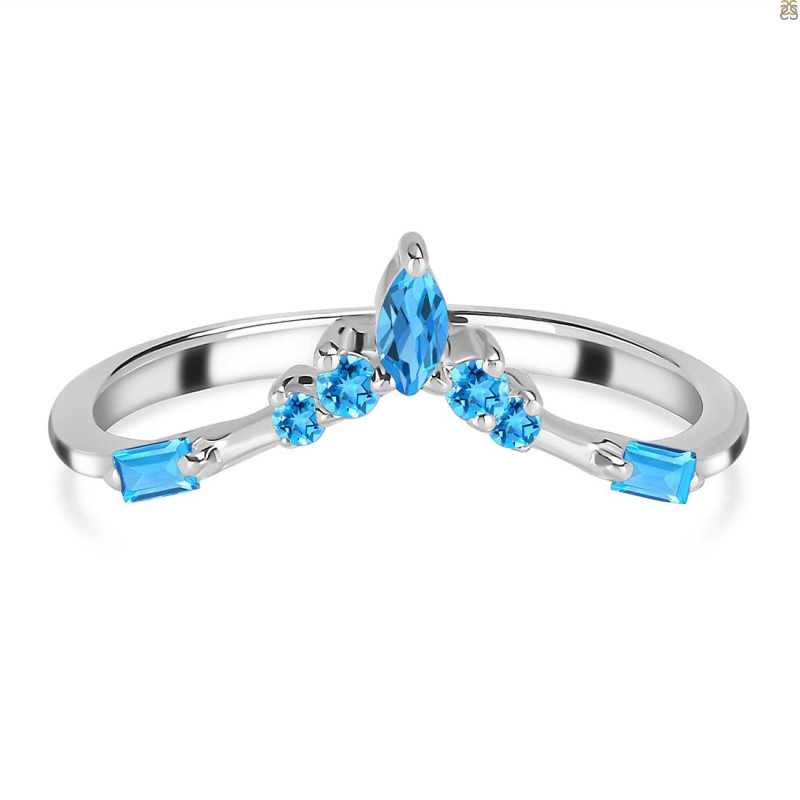 Swiss Blue Topaz Ring SBTZ-RR-408.