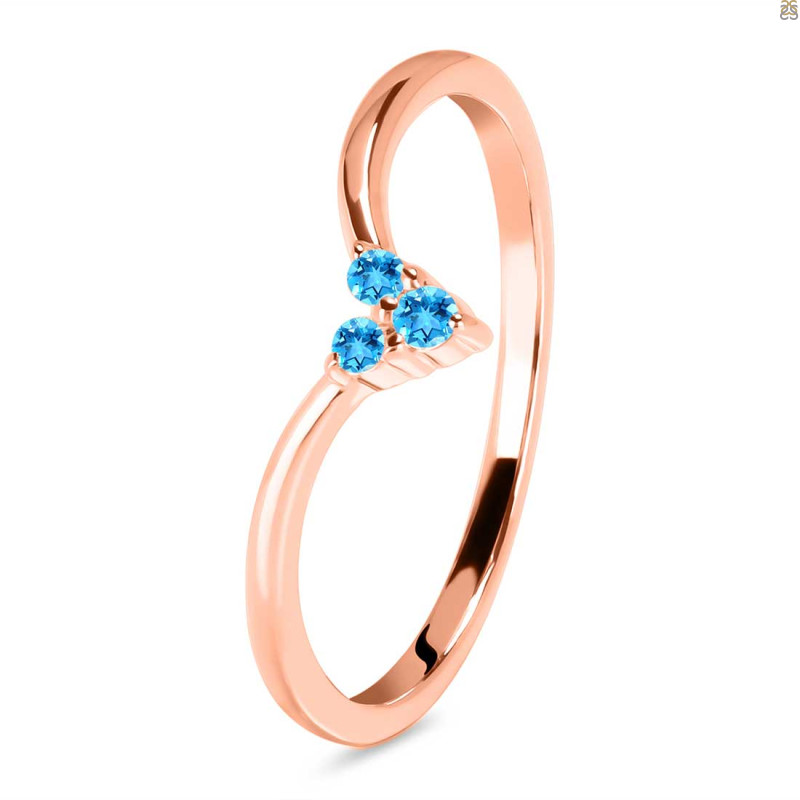 Swiss Blue Topaz Ring SBTZ-RR-409.
