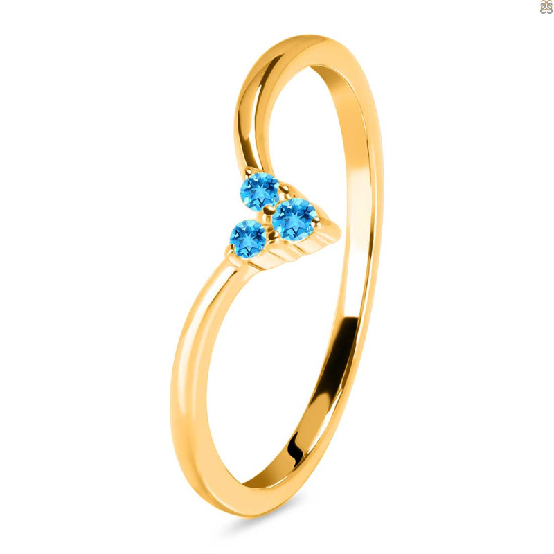 Swiss Blue Topaz Ring SBTZ-RR-409.