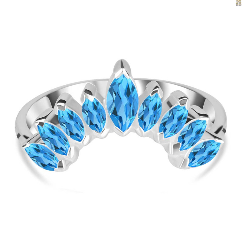 Swiss Blue Topaz Ring SBTZ-RR-410.