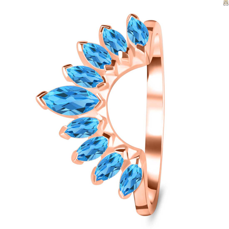 Swiss Blue Topaz Ring SBTZ-RR-410.