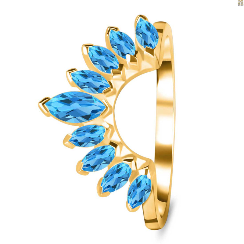 Swiss Blue Topaz Ring SBTZ-RR-410.