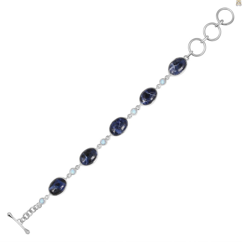Sodalite/Moonstone Bracelet-BSL SDL-11-5