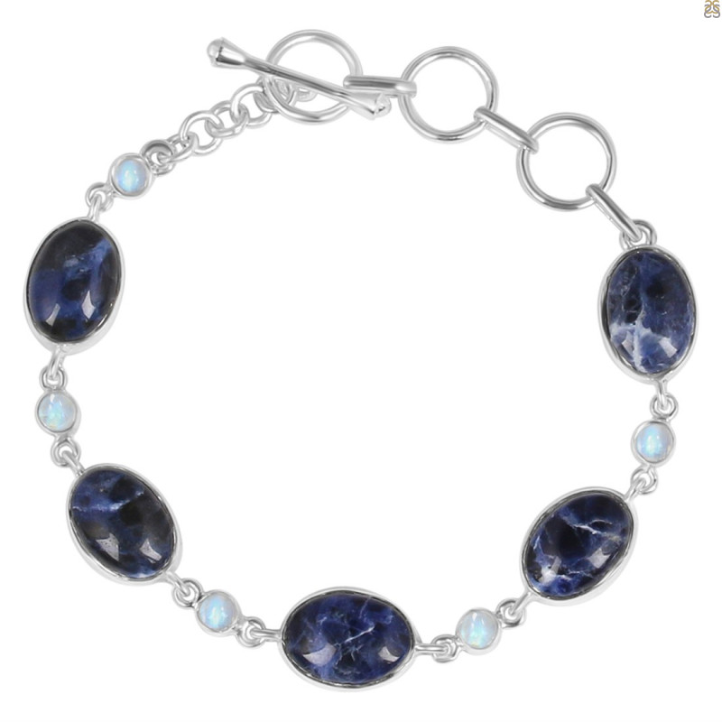 Sodalite/Moonstone Bracelet-BSL SDL-11-5