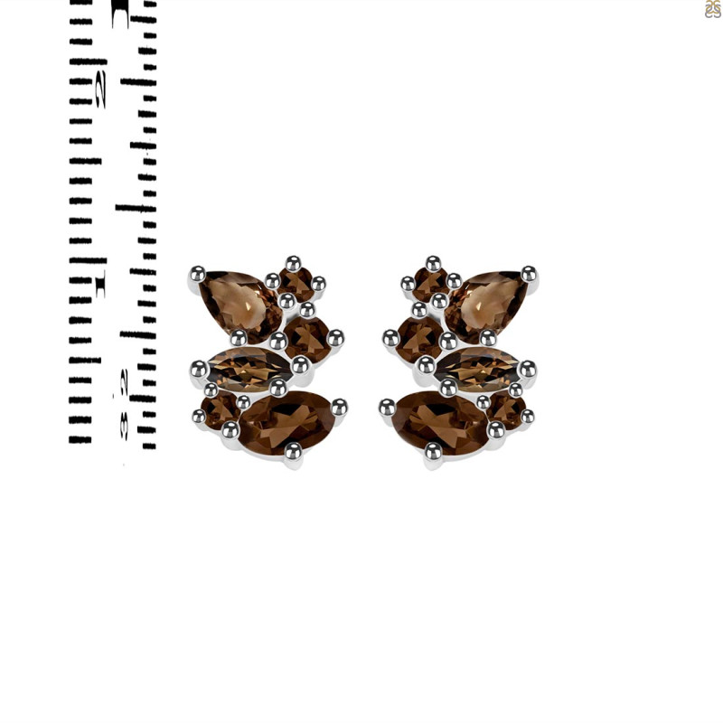 Smoky Stud Earring SMY-RDE-1261.