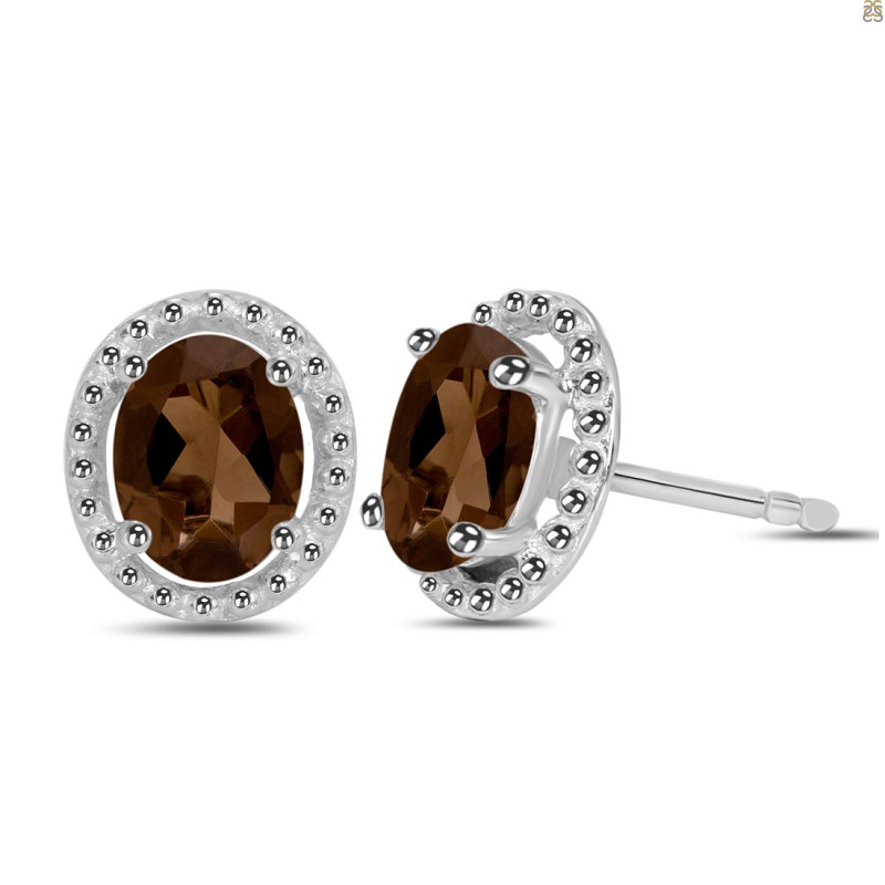 Smoky Stud Earring SMY-RDE-34.