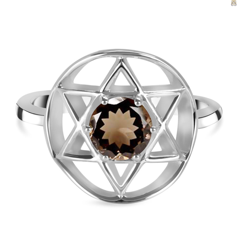 Smoky Pentacle Ring SMY-RDR-2137.