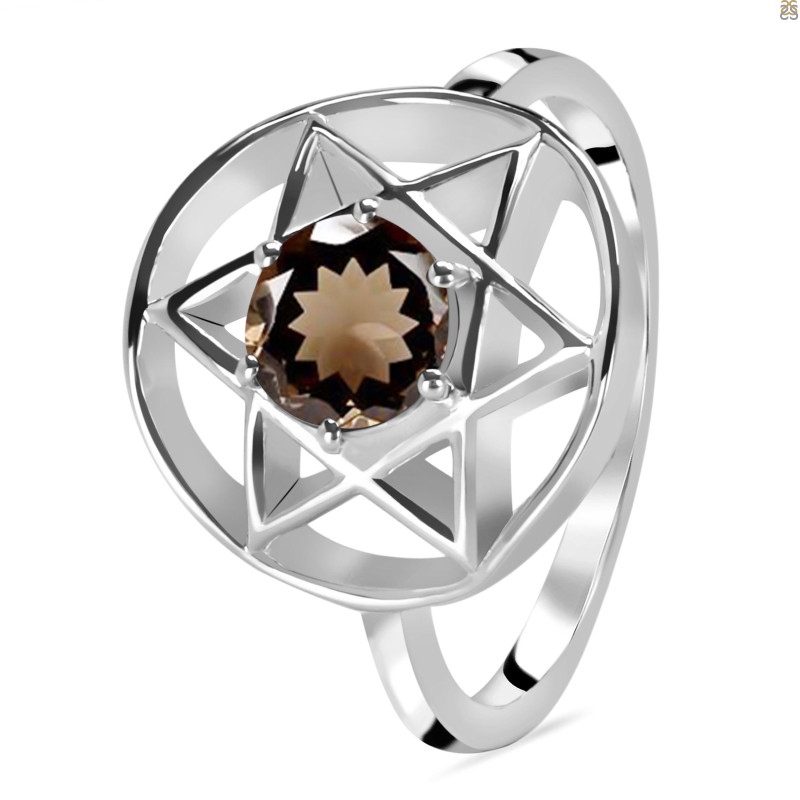 Smoky Pentacle Ring SMY-RDR-2137.