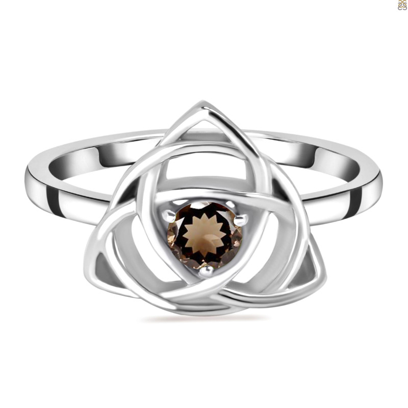 Smoky Triquetra Ring SMY-RDR-2142.