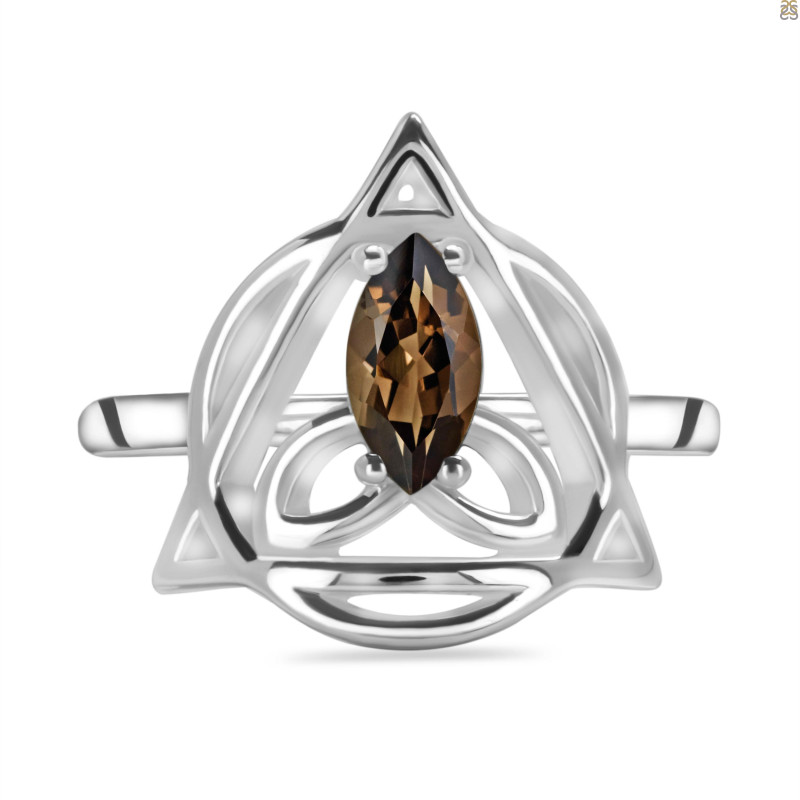 Smoky Triquetra Ring SMY-RDR-2166.