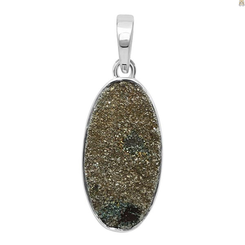 Spectropyrite Druzy Pendant-SP SPD-1-22