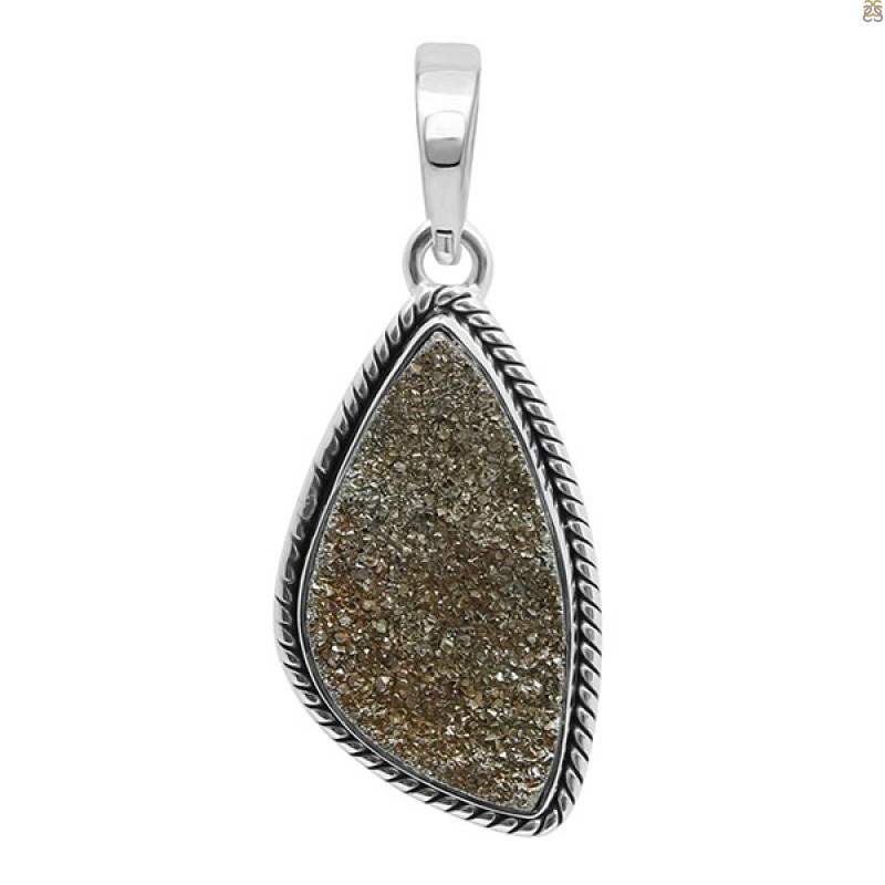 Spectropyrite Druzy Pendant-SP SPD-1-23