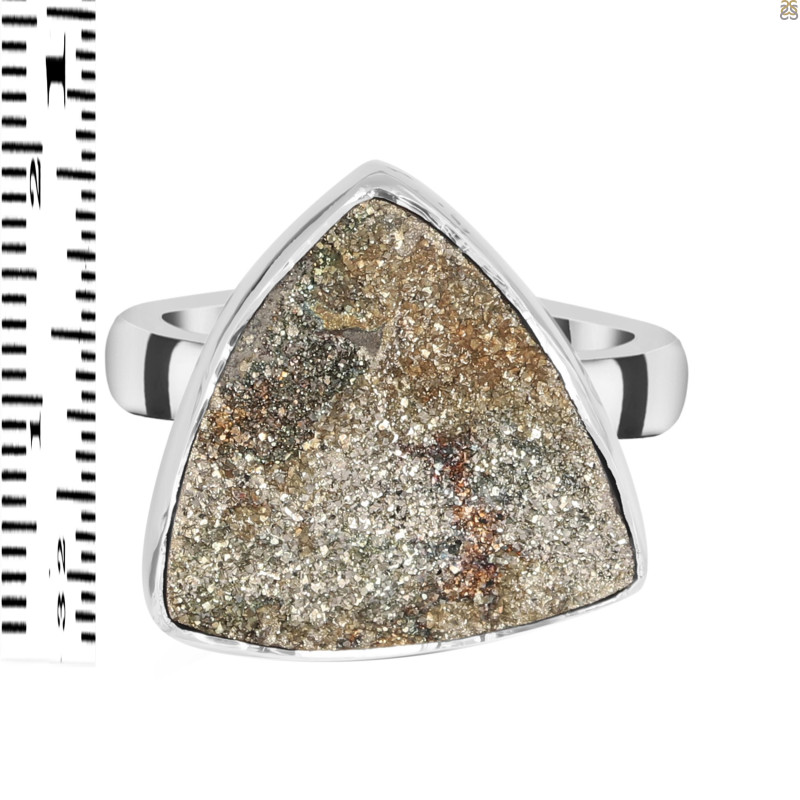Spectropyrite Druzy Adjustable Ring-ADJ-R SPD-2-166