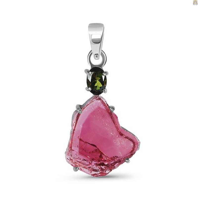 Tourmaline Slice Pendant-2SP TRM-1-142