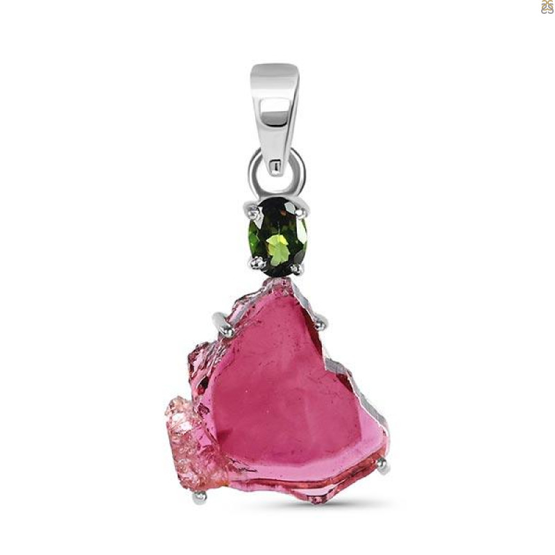 Tourmaline Slice Pendant-2SP TRM-1-148