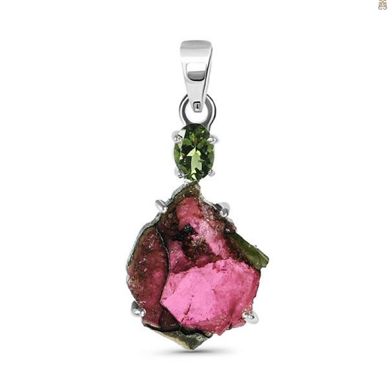 Tourmaline Slice Pendant-2SP TRM-1-153