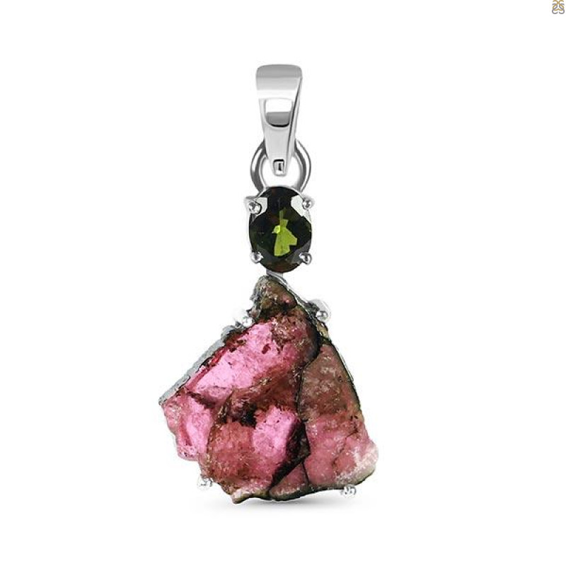 Tourmaline Slice Pendant-2SP TRM-1-154