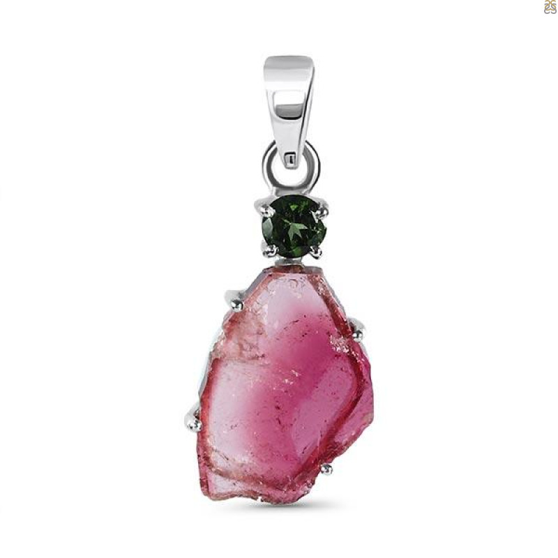 Tourmaline Slice Pendant-2SP TRM-1-167