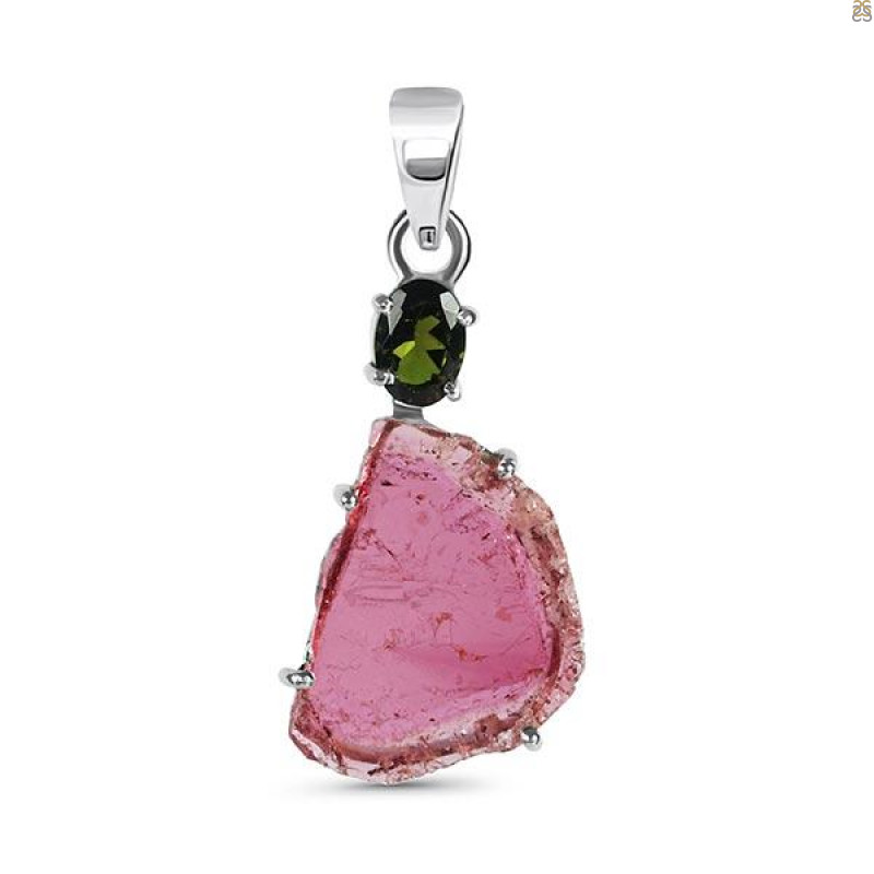 Tourmaline Slice Pendant-2SP TRM-1-181