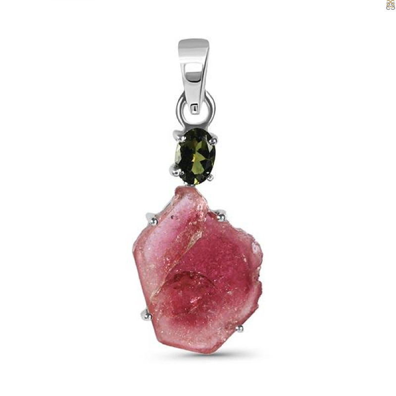 Tourmaline Slice Pendant-2SP TRM-1-185