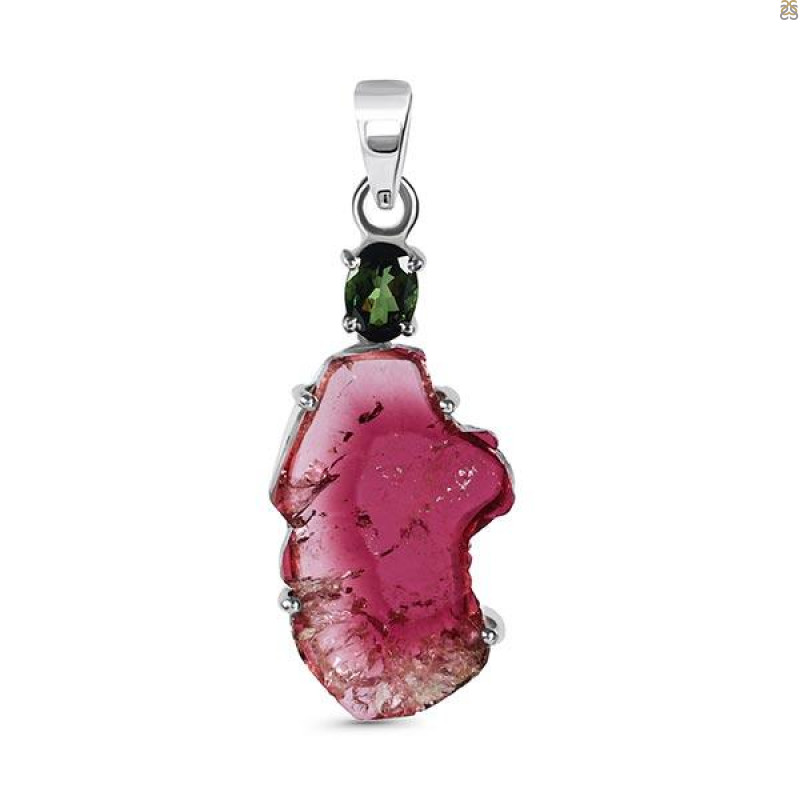 Tourmaline Slice Pendant-2SP TRM-1-190
