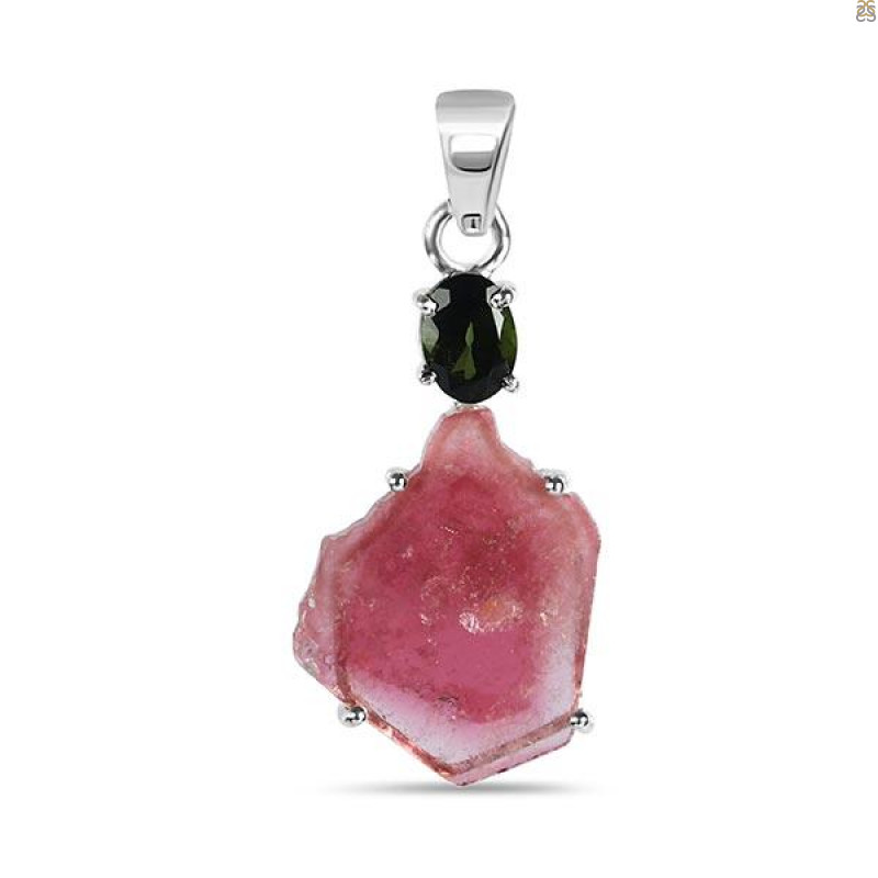 Tourmaline Slice Pendant-2SP TRM-1-197