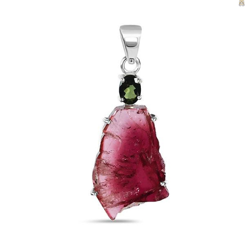 Tourmaline Slice Pendant-2SP TRM-1-198
