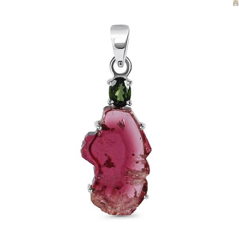 Tourmaline Slice Pendant-2SP TRM-1-204