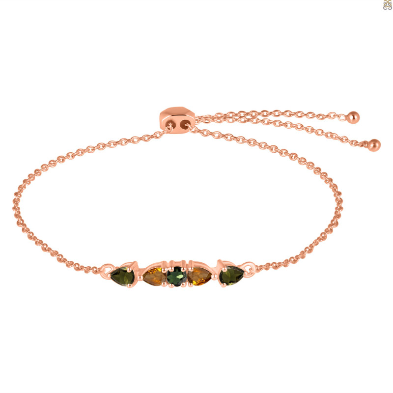 Tourmaline Bracelet With Adjustable Camera Lock TRM-RDB-150.